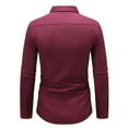 thumbnail image 3 of Riecok Mens Dress Shirts Long Sleeve Lapel Button down Pullover Solid Casual Tops Breathable Business Blouses with Pocket, 3 of 4