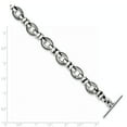 thumbnail image 3 of White Sterling Silver bracelet Chain style Link, 7.5 in 11 mm, 3 of 3