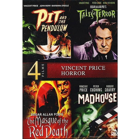 4 Vincent Price Movies: Masque Of The Red Death / Madhouse / Pit And The Pendulum / Tales Of Terror