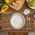 thumbnail image 4 of Brown Wood Grain Placemats Set of 8, Retro Farmhouse Wooden Plank Placemats for Dining Table, Place Mats for Kitchen Tabletop, Waterproof Wipeable Dining Table Mats Set, 4 of 9