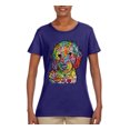 thumbnail image 3 of Dean Russo Sweet Poodle Dog Lover Womens Graphic T-Shirt, Purple, X-Large, 3 of 6
