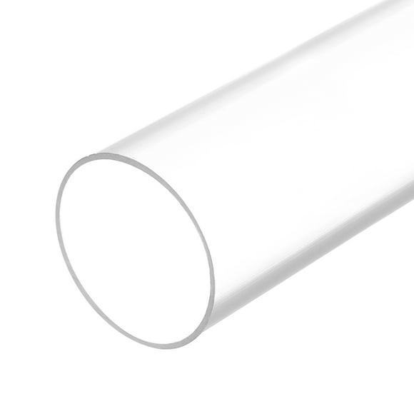 Unique Bargains Clear PVC Rigid Pipe 59mm ID 63mm OD 14" High Impact for Water Pipe, Aquarium, Fish Tank, Clear