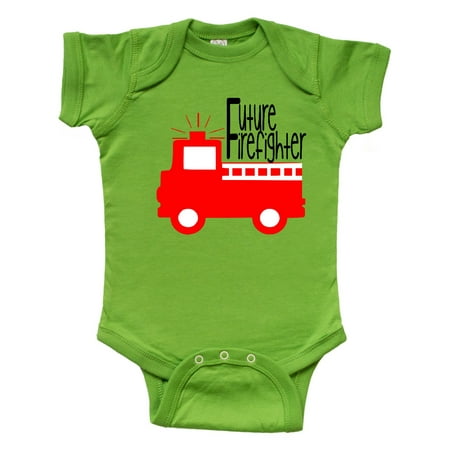 

Inktastic Future Firefighter Cute Red Firetruck Gift Baby Boy or Baby Girl Bodysuit