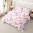 thumbnail image 3 of Erosebridal Dreamy Princess Style Twin Quilt Set,Pink Loves Heart Twin Coverlet Set For Girls Kids,2 Pieces, 3 of 7