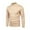Beige, variant on Mens Sweater - Solid Color Semi High Neck Slim Fit Pullover Knitted Sweater Jacket, Casual Business Style, Daily Office Wear, Trendy Design, Men's Clothing