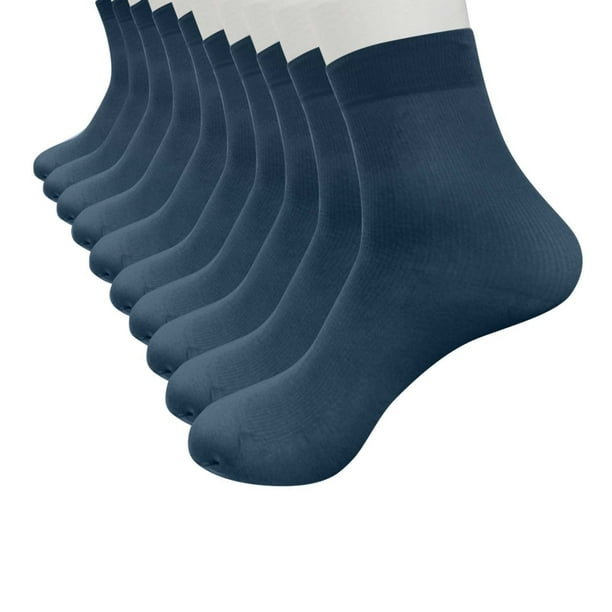 Calcetines 10 pares de medias cortas de seda elásticas finas para hombre y mujer