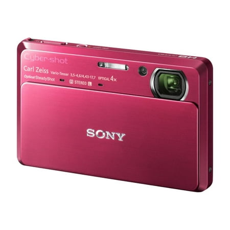 Sony Cyber-shot DSC-TX7 - Digital camera - compact - 10.2 MP - 4x optical zoom - Carl Zeiss - flash 45 MB - red