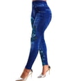 thumbnail image 3 of LilyLLL Womens Stretch Skinny Ankle Jeans Denim Butterfly Print Leggings Pants, 3 of 5