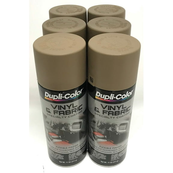 Duplicolor HVP113 - 6 Pack Vinyl & Fabric Spray Paint Medium Beige - 11 oz.