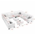 thumbnail image 2 of Pemberly Row 13 PCS Corduroy Flexible Combination Sectional Sofa in Dark Gray, 2 of 11
