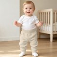thumbnail image 2 of Gubotare Toddler Jogger Pants Boys Girl's Baggy Sweatpants Lightweight Straight Leg Athletic Pants 3T 4T (White,3-4 Years), 2 of 5