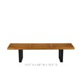 thumbnail image 1 of Banc en bois de fabrication moderne en noyer, banc en bois de luxe minimaliste pour salon, 1 of 6