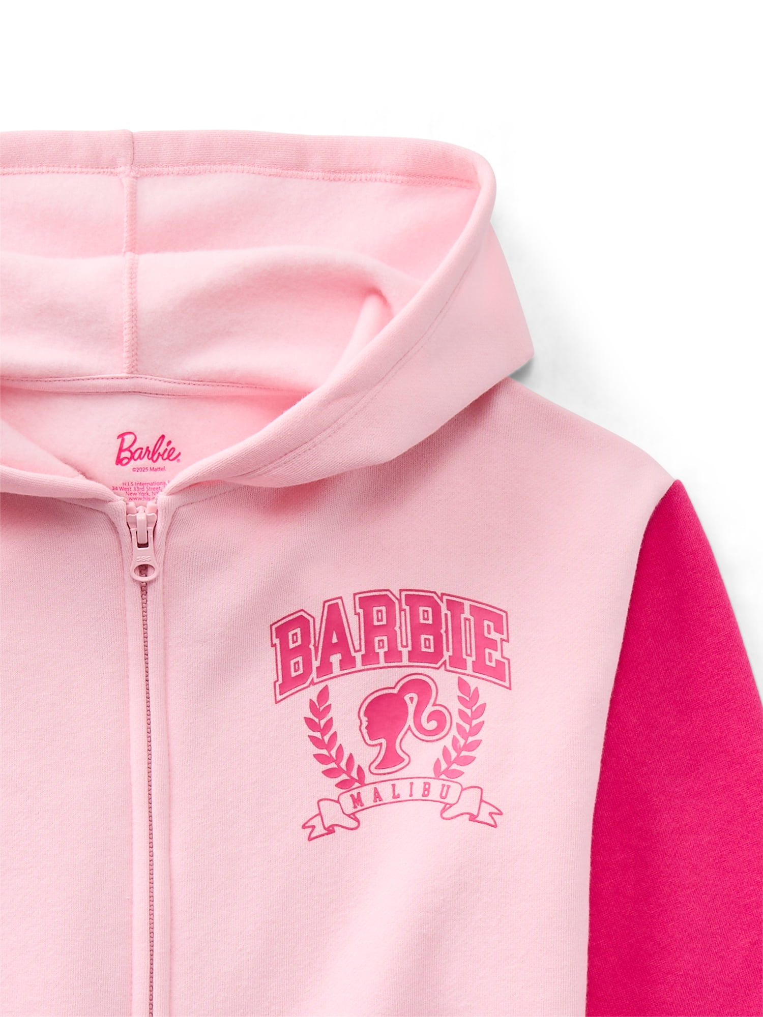 Barbie Girls Graphic Full Zip Hooded Sweatshirt, Sizes 4-16