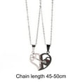 thumbnail image 5 of Naierhg 2Pcs 1314 520 Heart Key Lock Jigsaw Pendant Couple Love Necklace Valentines Gift, 5 of 7