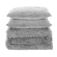 thumbnail image 2 of Sweet Home Collection Long Faux Fur Plush 3-Piece Microfiber Comforter Bedding Set - Silver, King, 2 of 4