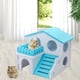 thumbnail image 4 of Casa de hámster para mascotas con escalera, nido, cabaña de troncos, juguetes para dormir de animales (azul) Likrtyny Oficina Multiescena Multifunción, 4 of 8