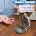 thumbnail image 3 of Medication Reminder Box With Portable And Portable Small Dispensing Device For Packaged Drugs, One Week Pill Organizer For Daily Medication Management, Compact Weekly Pill, 3 of 5