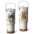 thumbnail image 2 of 1pc Sloth 30oz Tumbler with Straw & Handle - Insulated Stainless Steel Cup | Holiday Gift for Man Women (Christmas, Valentine's, Birthday), 2 of 7