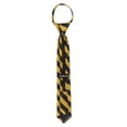 thumbnail image 3 of Jacob Alexander Boys' 14 inch College Stripe Woven Pre-Tied Zipper Neck Tie - Gold Black, 3 of 5