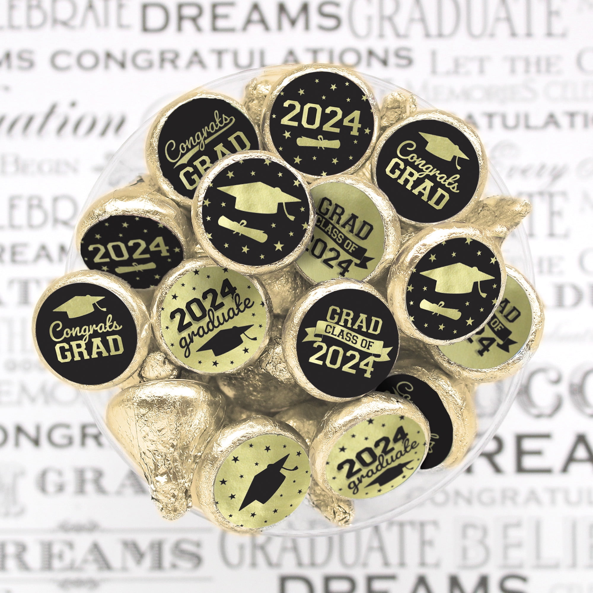 100x Graduation Stickers, Class of 2024, Congratulations Graduates, Gold  Foil Stickers, Foil Metallic Seal, Class of 2024 Stickers, 2024 Graduation