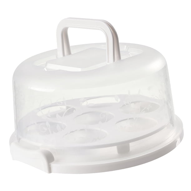 Portador De Pasteles, Tapa Transparente, Soporte Multifuncional Para Pasteles De PP, Diseño De 7 Ranuras Para Acampar