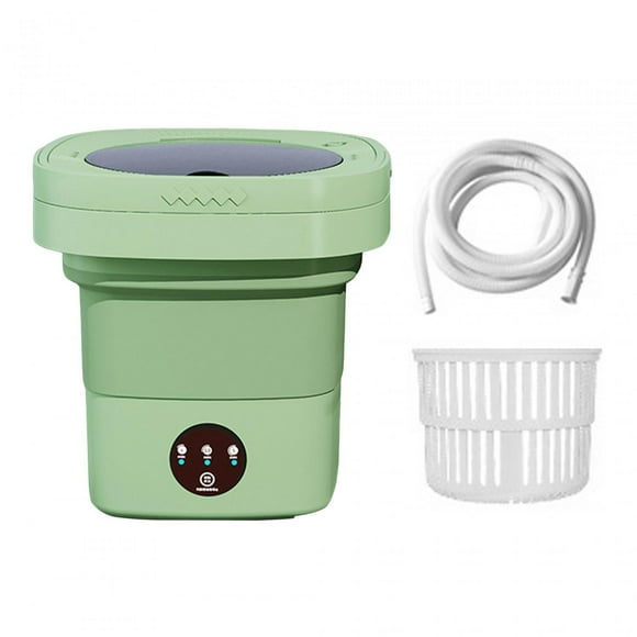 Mini Folding Washer Electric Clothes Washer for Apartment Apartments Camping green