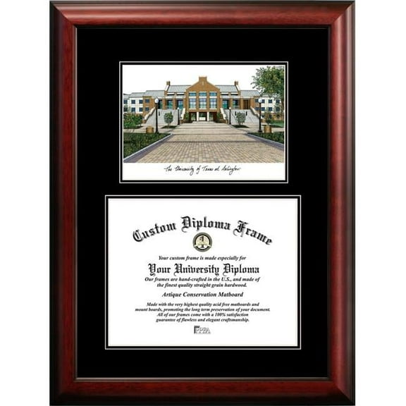 Campus Images TX946D-1411 11 x 14 in. University of Texas, Arlington Diplomate Diploma Satin Mahogany Frame