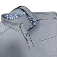 thumbnail image 6 of Yusimy Mens Spread Collar Long Sleeve Shirt Contrast Placket Button Pullover Classic Casual Golf Tennis Active Daily Wear, 6 of 6