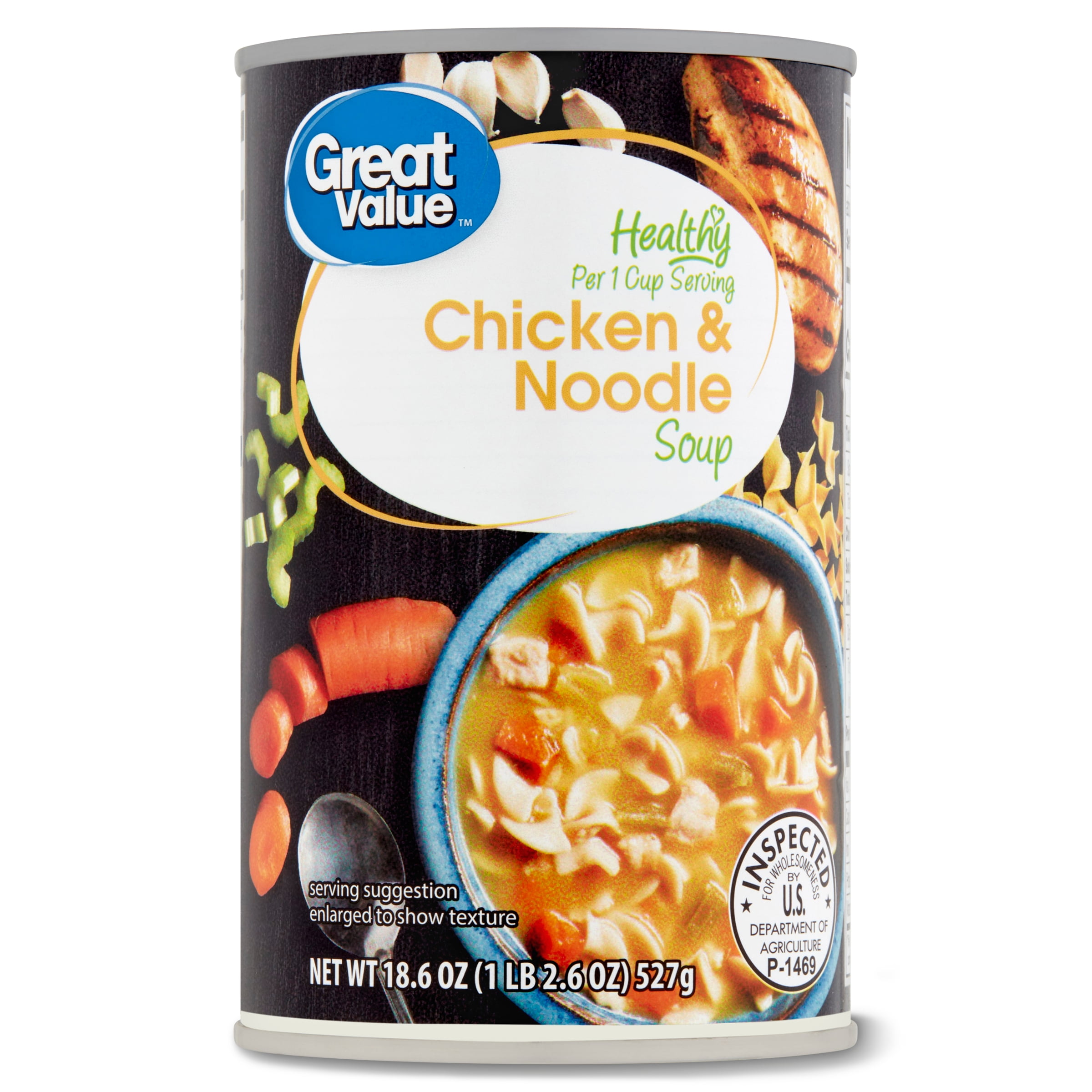Great Value Healthy Chicken & Noodle Soup, 18.6 oz