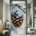 thumbnail image 2 of RKSupls Shower Curtain, Snow Covered Pine Cone Waterproof Polyester Shower Curtain with Hooks for Chic Elegant Home Bathtub Bathroom Decor Washable Curtains,90x180cm, 2 of 6