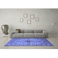 thumbnail image 3 of Ahgly Company Indoor Round Oriental Blue Industrial Area Rugs, 5' Round, 3 of 4