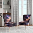 thumbnail image 2 of Designart "Fusion in Deep Space II" Chaise d'Appoint Rembourrée Espace Bleu - Fauteuil Moderne pour Chambre, 2 of 7