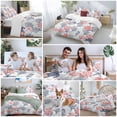 thumbnail image 5 of 3 Piece Blue Red Coastal Duvet Cover Set Full Size,Microfiber Comforter/Quilt Cover with Corner Ties and 2 Pillowcases,Sea Turtle Nautical Coral Summer Beach All Season Bedding with Zipper Closure, 5 of 8
