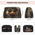 thumbnail image 5 of Naloa Vintage Gentleman Duck Leather Makeup Bag for Purse Travel, Portable Small Cosmetic Organizer for Women and Girls, Make up Bag with Zipper, 5 of 8