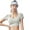 Ivory White, variant on FLMEI Short Sleeve Croptops for Women Tummy Cross Running Yoga Shirts Womens Workout Fits Snugly Tank Tops S-XXL