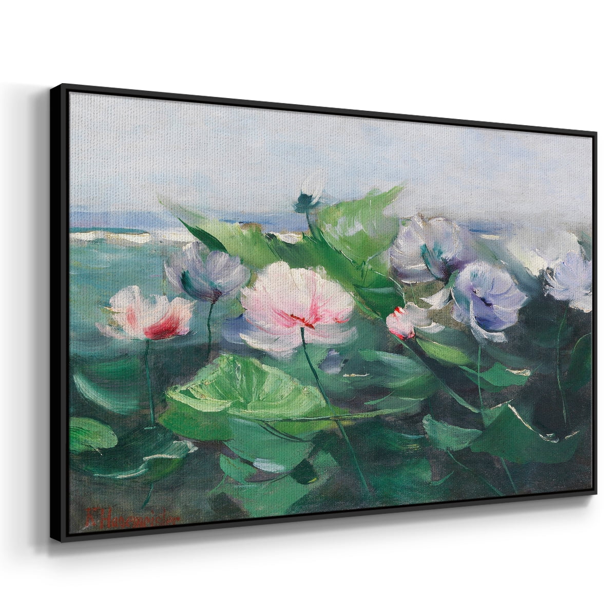 Vintage Botanical Print-LXIX By Wexford Home Framed in Black Wood Gallery Wrapped Canvas 17 in. x 25 in.