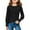 Black, variant on Annhoo Girl's Knitted Sweater Tops Soft Puff Long Sleeve Round Neck Shirts Lightweight Comfort Pullover Kids Clothes