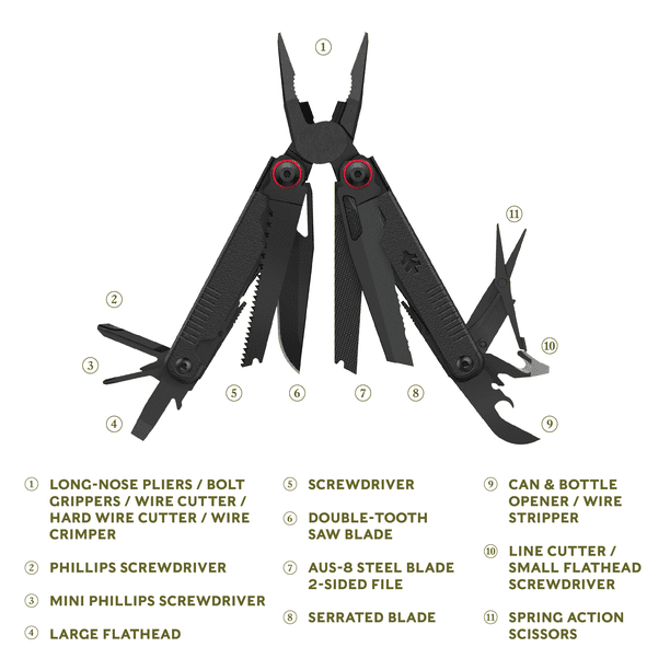 【WHIMSIC】MULTI-FUNCTION FIELDCOAT&VEST Free Shipping! Swiss Tech 17-in-1 Folding Multi-Tool with