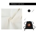 thumbnail image 4 of Mochila de almacenamiento portátil para hombre y mujer, bolso de viaje de lona con bolsillo y cordón, informal, 4 of 4