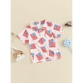 thumbnail image 3 of Suealasg 4th of July Kids Boys Shirts Short Sleeve Flag Print Button Lapel Tops 1T 2T 3T 4T 5T 6T Little Boys Summer Independence Day Clothes, 3 of 9