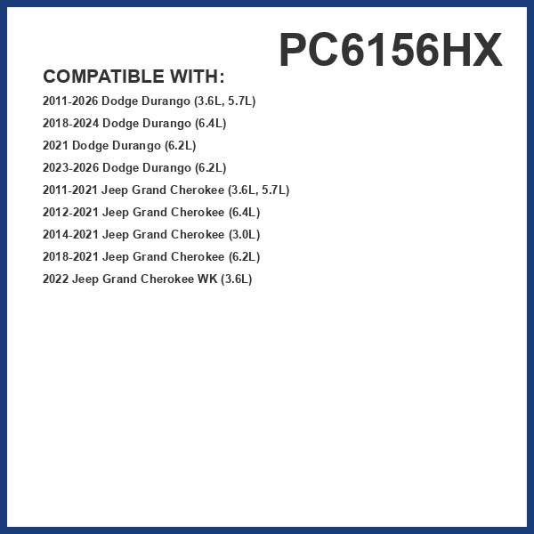 PUREFLOW PC6156HX HEPA Cabin Air Filter | Fits 2011-2021 Jeep Grand Cherokee 3.6L, 5.7L; 2011-2026 Dodge Durango 3.6L, 5.7L; 2012-2021 Grand Cherokee 6.4L
