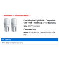 thumbnail image 2 of Check Engine Light Bulb - Compatible with 1994 - 2002 Ford E-150 Econoline 1995 1996 1997 1998 1999 2000 2001, 2 of 2