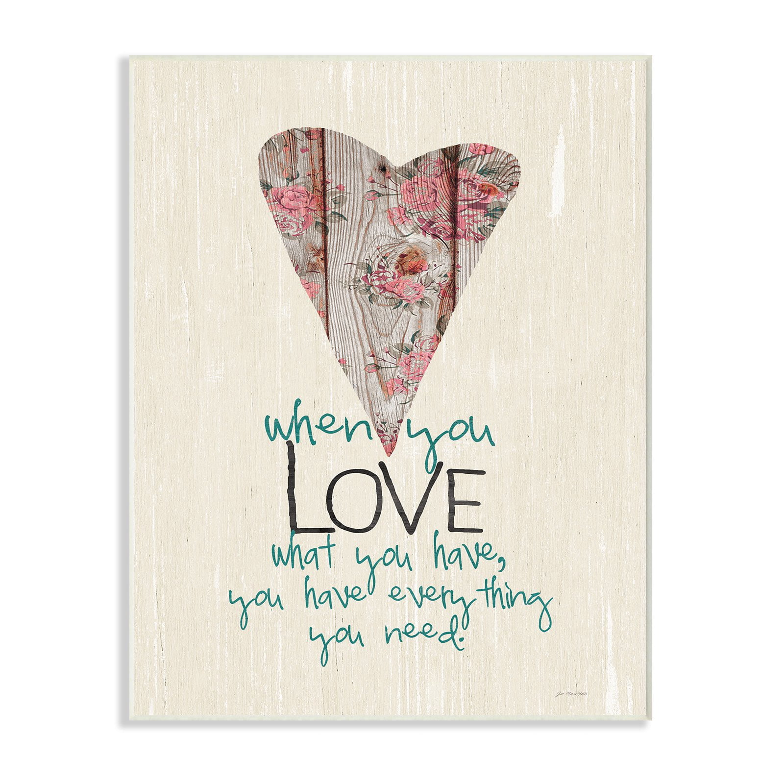 The Stupell Home Decor Collection You Have Everything You Need In Love Typography Wall Plaque Art, 10 x 0.5 x 15