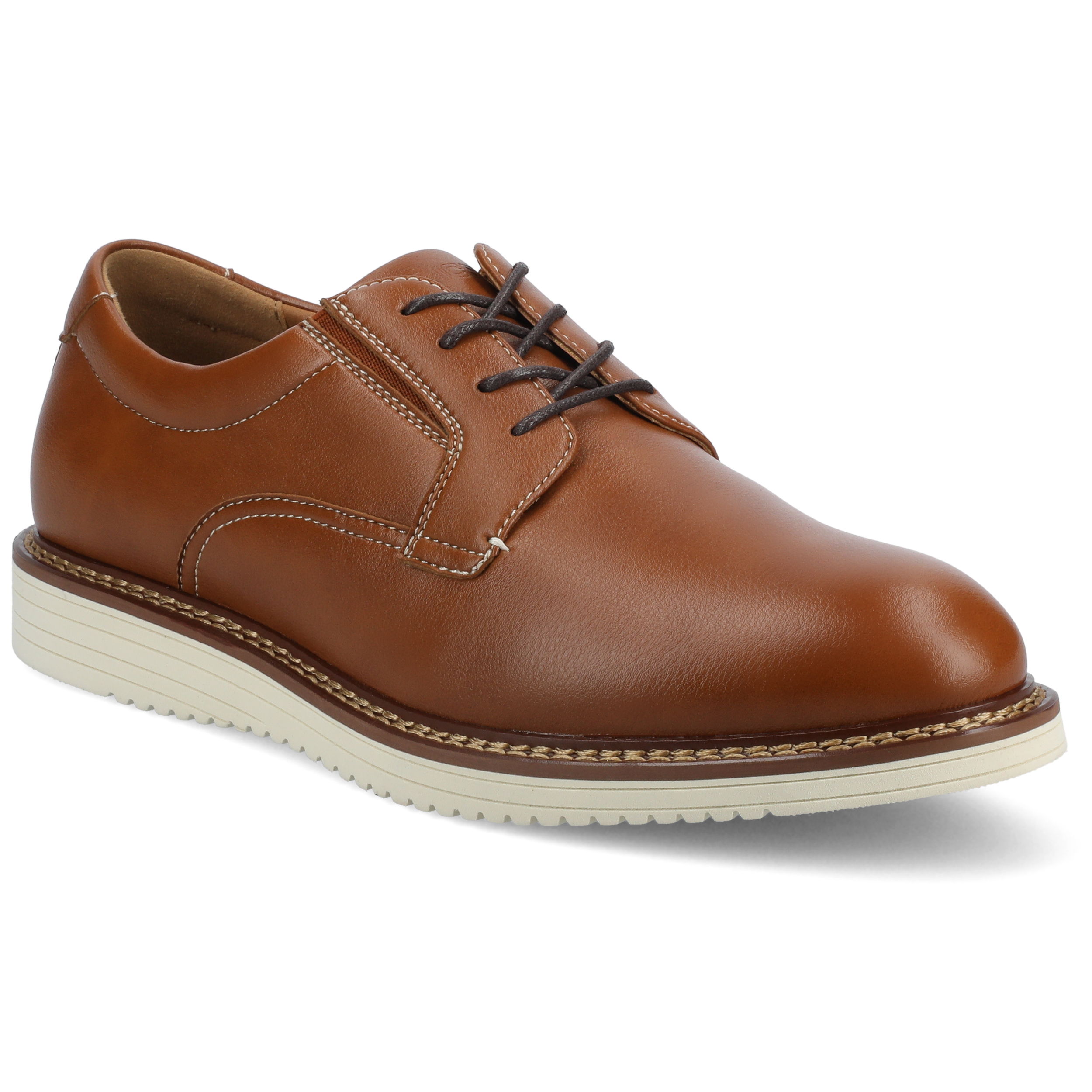 Vance Mens Oxford Shoes Size 10 Knit Brown Fabric Breathable Slip-Resistant Sole Novak Knit Dress Shoe | Vance Footwear main image 2
