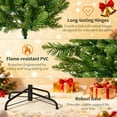 thumbnail image 2 of 9FT Pre-Lit Artificial Christmas Tree with Multi-Color Lights Green PE & PVC Xmas Tree, Easy Assembly Hinged Branches & Foldable Metal Stand for Home Office Holiday Decor, 2 of 10