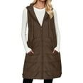 thumbnail image 6 of Towmus Oversized Long Down Vest for Women Winter Warm Padded Down Jacket Full-Zip Sleeveless Hooded Long Puffer Vest Winter Coats, 6 of 6