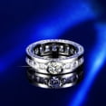 thumbnail image 4 of Xihbxyly Anillo de Circonita y Diamante, Elegante Alianza de Compromiso de Corte Redondo, Joya de Boda con Piedras Preciosas Brillantes, Regalo Perfecto para Aniversarios y Fiestas, Ideal para Novias, 4 of 6