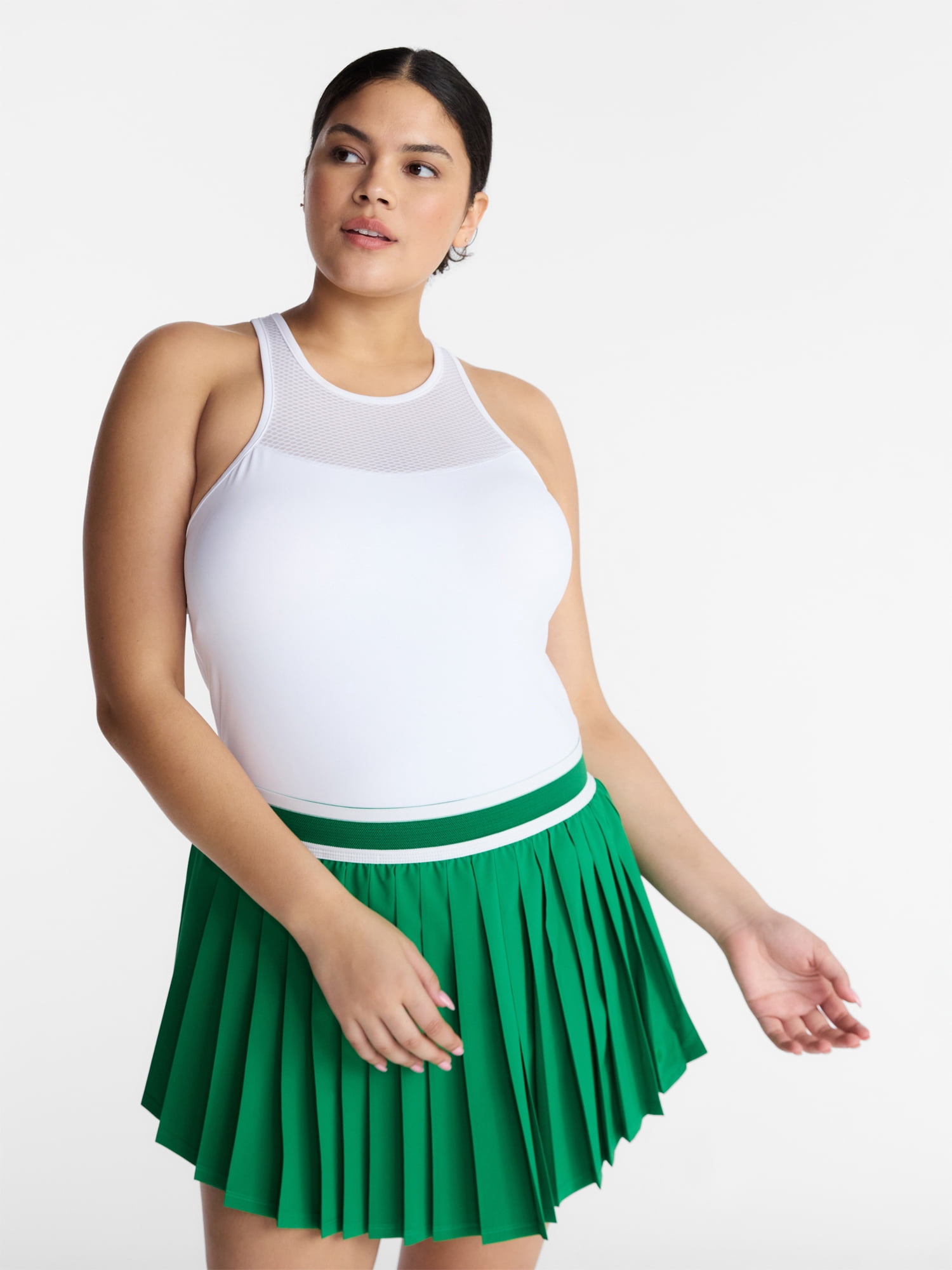 Avia Women's Tennis Mesh Bra Tank Top, Sizes XS-XXXL