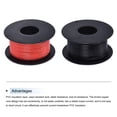 thumbnail image 3 of Cable de conexión de PVC de 20 AWG 15m/49ft Bobina de cable eléctrico flexible UL1007 Negro Rojo, diámetro de 2mm, 3 of 6