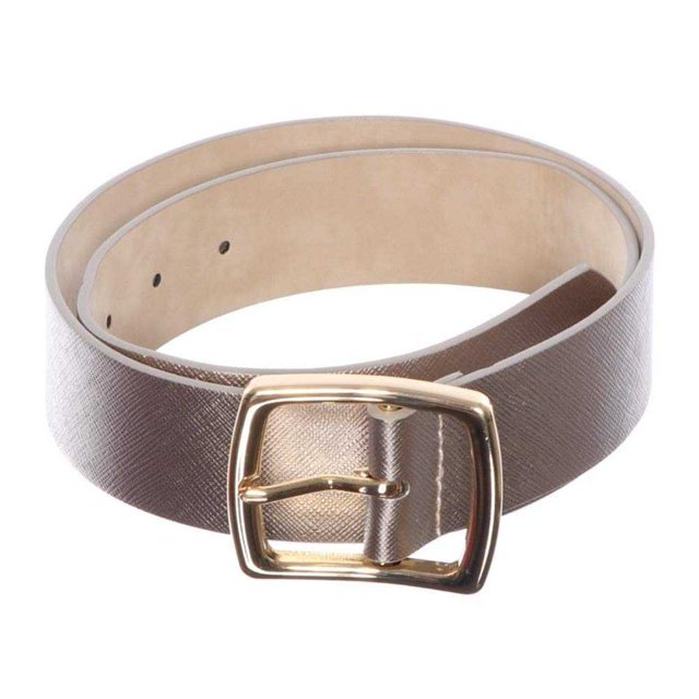 INC International Concepts Women’s Textured Shiny Square Buckle Belt, Pewter, X-Large